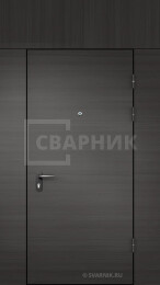 Дверь с фрамугой МДФ — скелет стандартная с элементами винилискожи