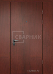 Дверь в тамбур глухая с перегородкой ламинат — порошок ДТ-46