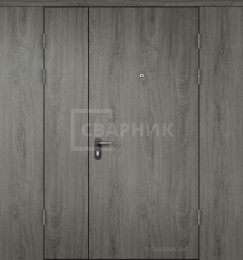 Дверь тамбурная глухая с перегородкой МДФ — скелет ДТ-251